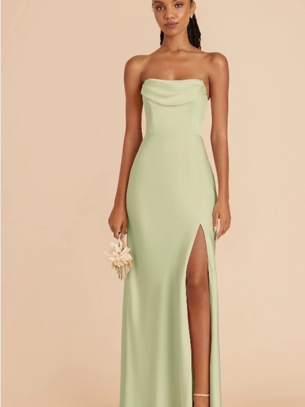 Birdy Grey Mia Matte Pistachio Bridesmaid Dress S